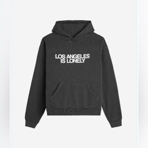 Limited Edition Black Los Angeles is Lonely Lonely Ghost Heavy Weight Hoodie, XL